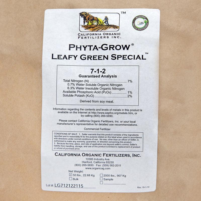 Phyta-Grow Leafy Green Special Fertilizer 7-1-2 (50 lb)