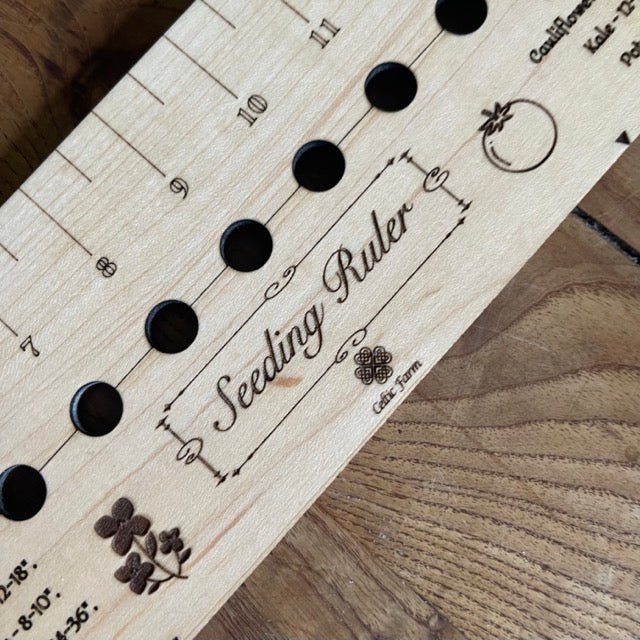 Garden Gift Set - American Hardwood Seed and Bed Ruler, Dibblers, Pot Tamper and Markers