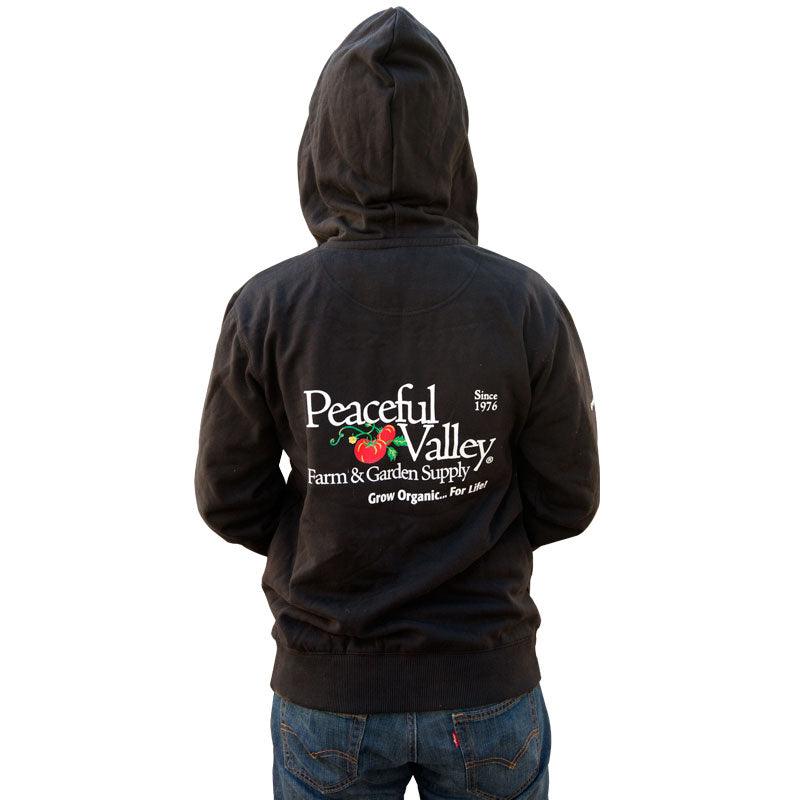 Peaceful Valley Hooded Zipper Sweatshirt - Large (Black)