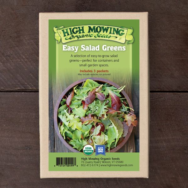 Easy Salad Greens 3 Seeds Packets (Organic)