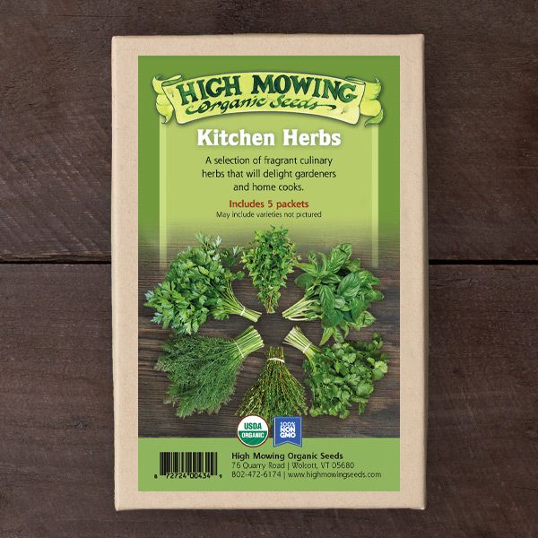 Organic Kitchen Herbs 5 Seeds Packets