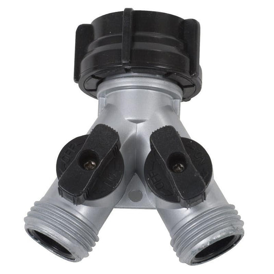 Gilmour Metal Y Connector with Shut Off