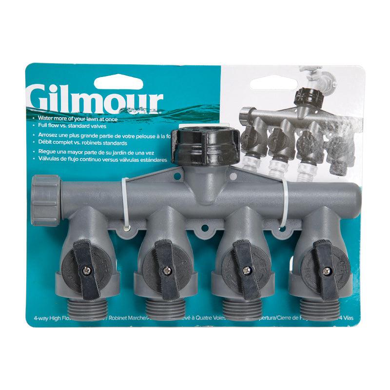Gilmour 4-Way Hose Connector Plastic