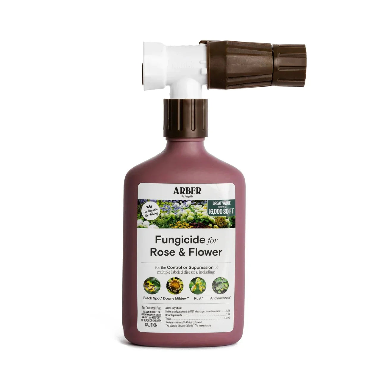 Arber Organic Fungus and Disease Control for Roses and Flowers, Ready to Use Spray