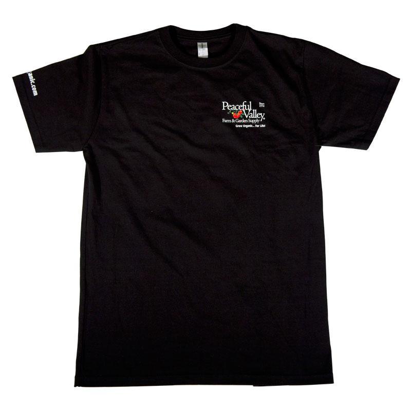 Peaceful Valley's Organic Black T-Shirt (Medium)