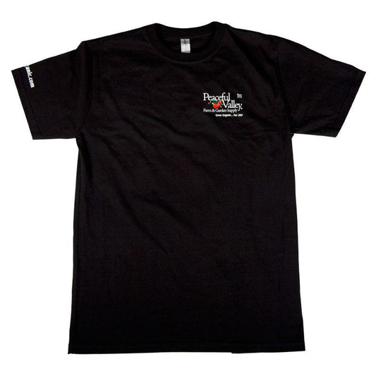 Peaceful Valley's Organic Black T-Shirt (Medium)