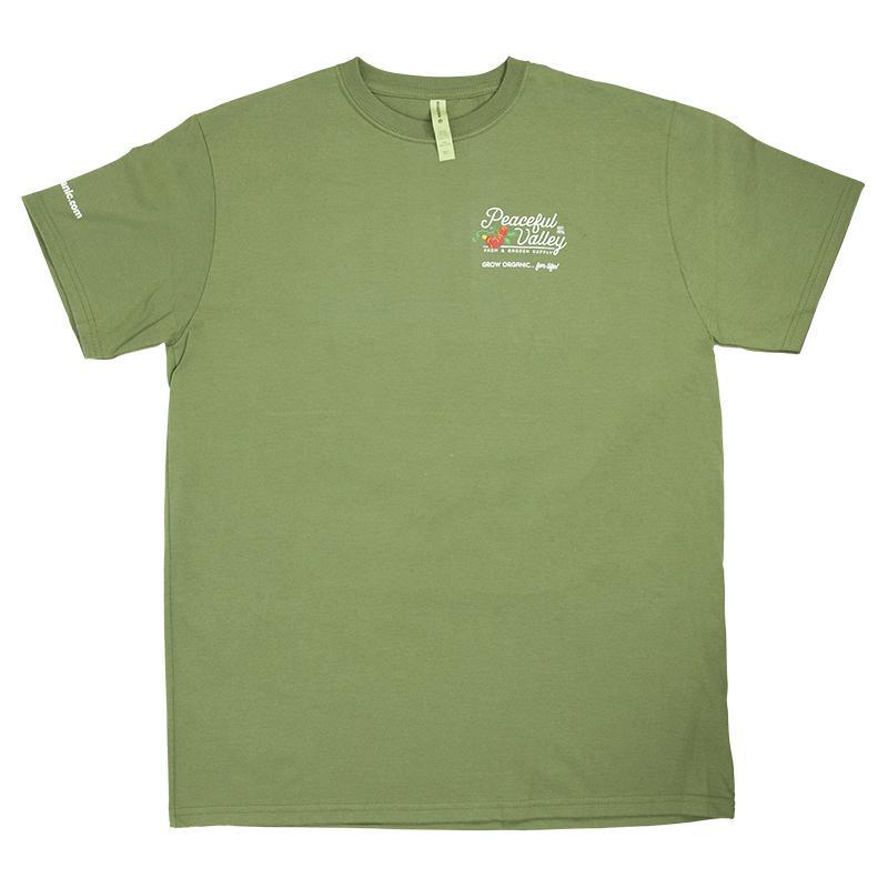Peaceful Valley's Organic Olive T-Shirt (Large)