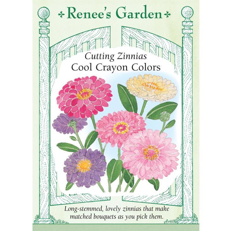 Cool Crayon Colors Cutting Zinnia Flower Seed Mix