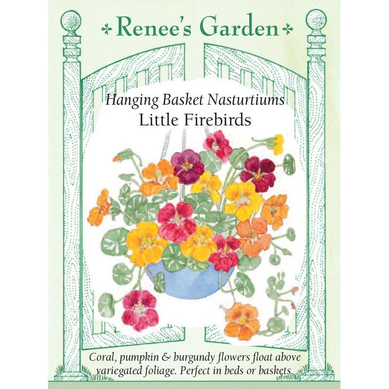 Little Firebirds Hanging Basket Nasturtiums Flower Seeds