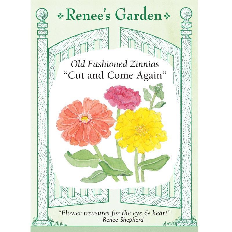 Old Fashioned Cut & Come Again Zinnia Flower Seeds