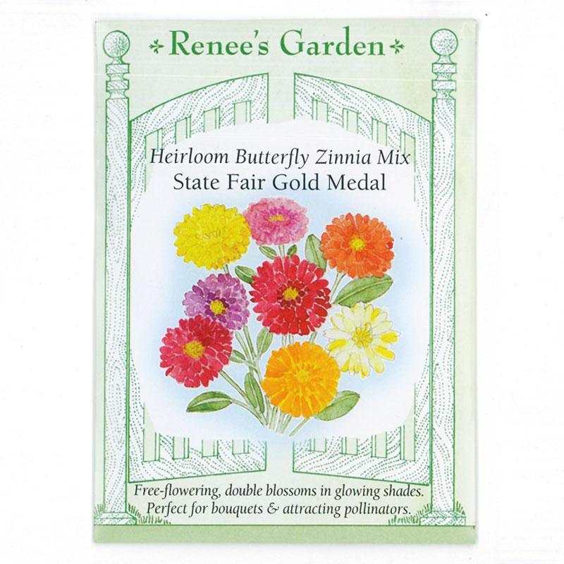State Fair Gold Medal Butterfly Zinnia Flower Seed Mix