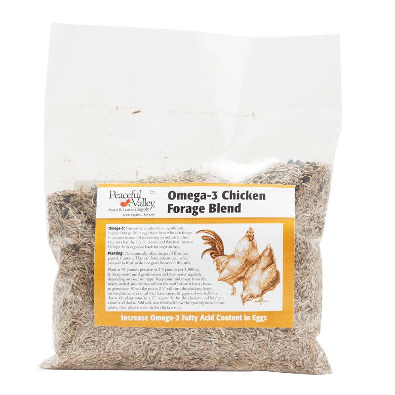 Peaceful Valley Omega-3 Chicken Forage Blend for Irrigated Land - Nitrocoated Seed (lb)