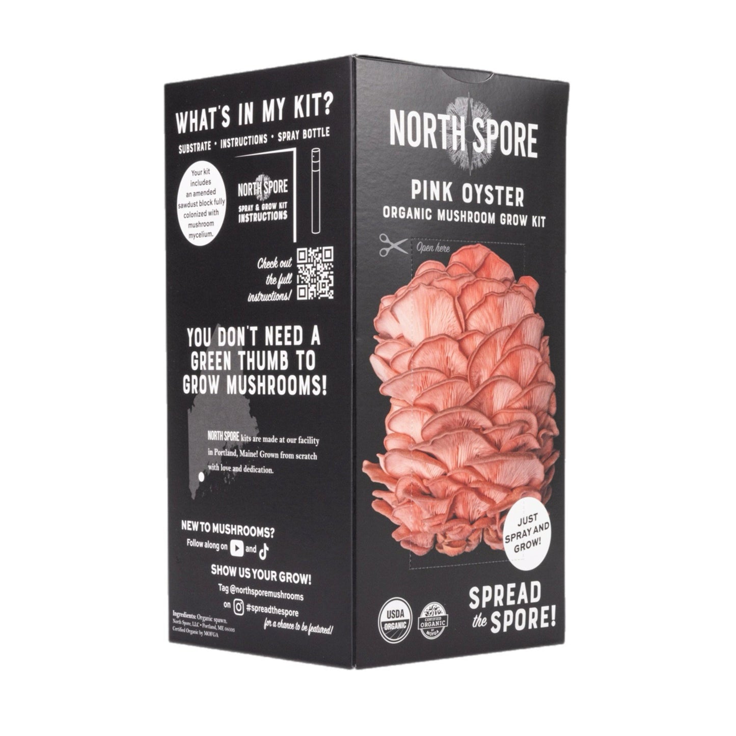Organic Pink Oyster 'Spray & Grow' Mushroom Growing Kit